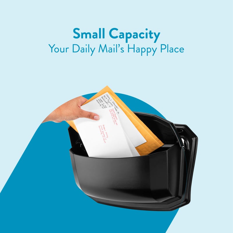 ARCHITECTURAL MAILBOXES Villa Black Wall Mount Mailbox - Image 3